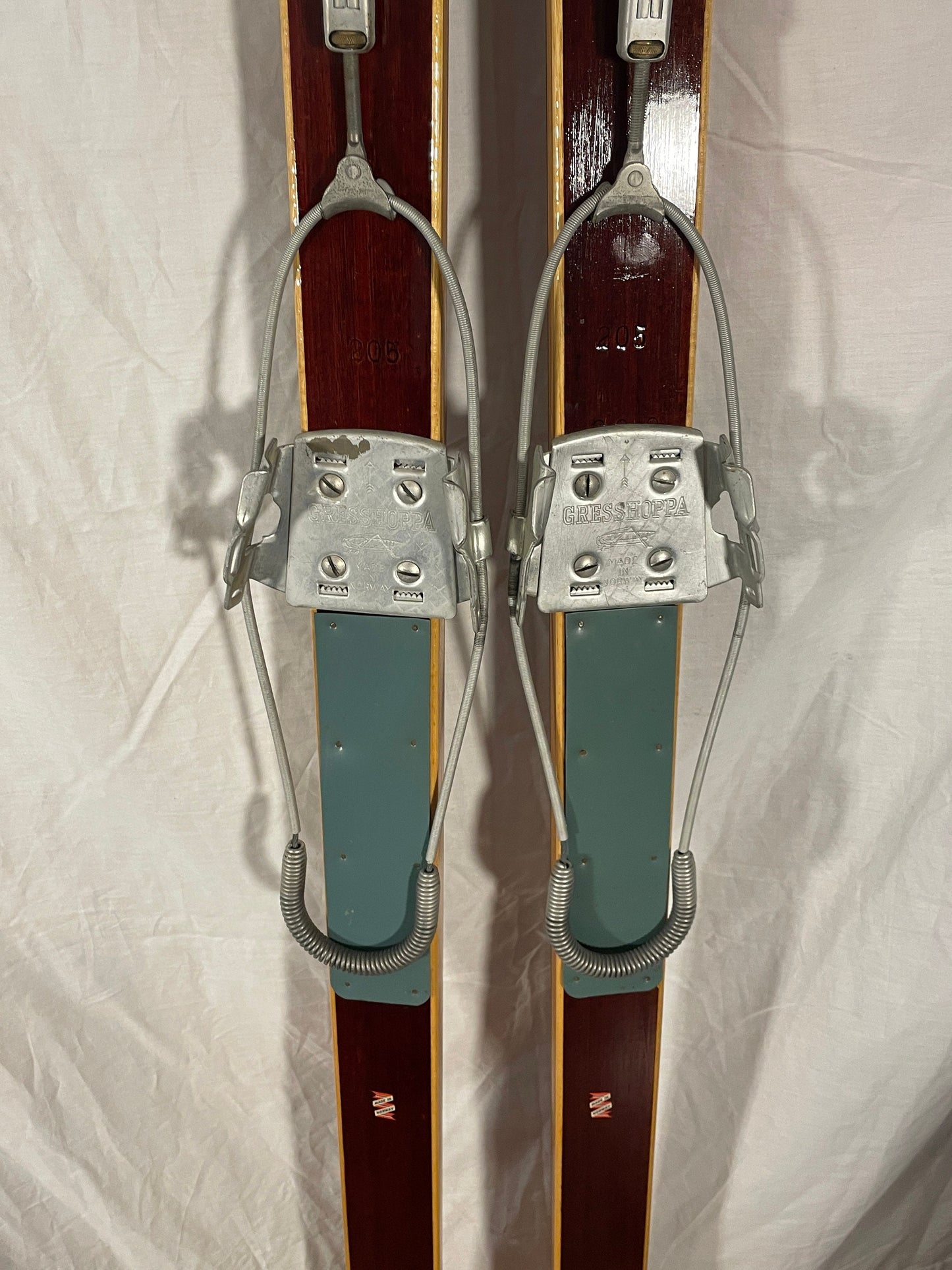 205cm Madshus "Clipper" Cross-Country Touring Skis - early 1960s - BARELY USED!!!