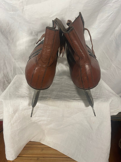 Sz 39 (US Men's 6.5/Women's 8-8.5) 1960s Gresvig All-Leather Ice Hockey Skates from NORWAY