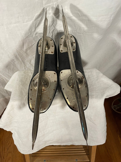 Sz 42 (US Men's 8.5) 1960s Vintage "Ving" Speed Skates from Norway