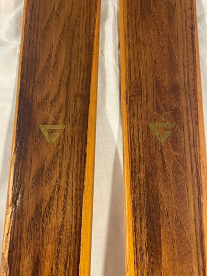 215cm Splitkein Early 1960s Wood Cross-Country Touring Skis - from NORWAY!!!
