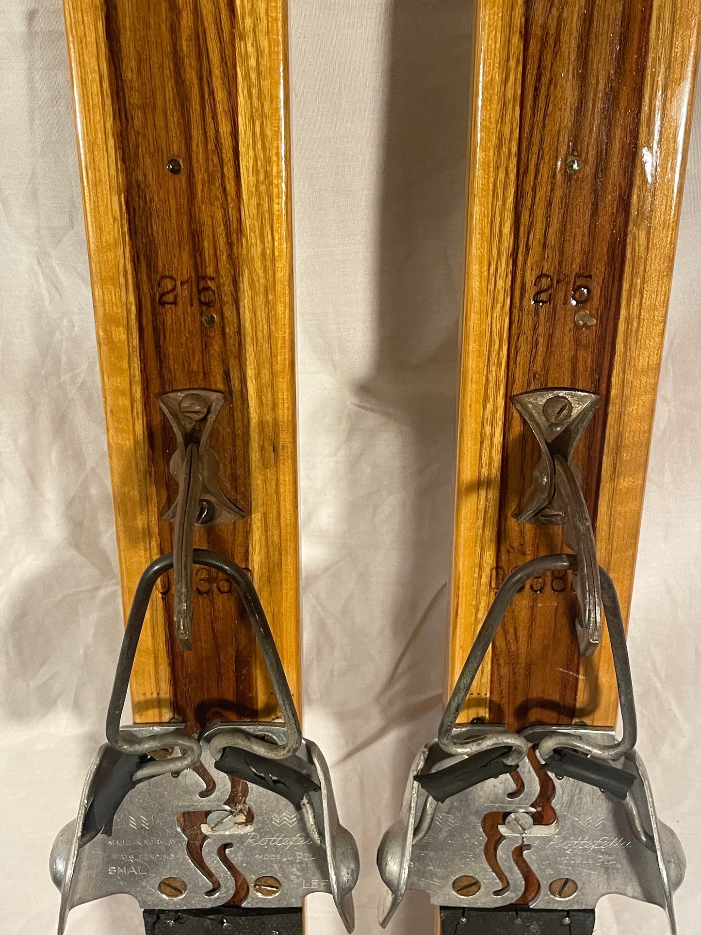 215cm Splitkein Early 1960s Wood Cross-Country Touring Skis - from NORWAY!!!