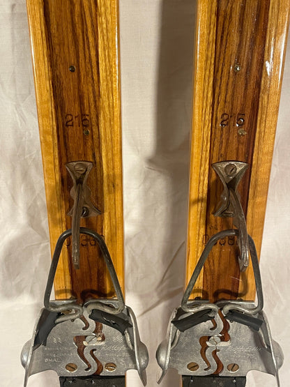 215cm Splitkein Early 1960s Wood Cross-Country Touring Skis - from NORWAY!!!