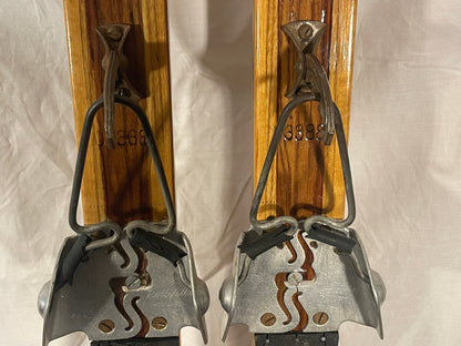 215cm Splitkein Early 1960s Wood Cross-Country Touring Skis - from NORWAY!!!