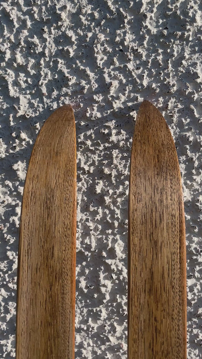 195cm Blå-Skia Wood Nordic Racing Skis - Hickory Base - Beautiful Condition!