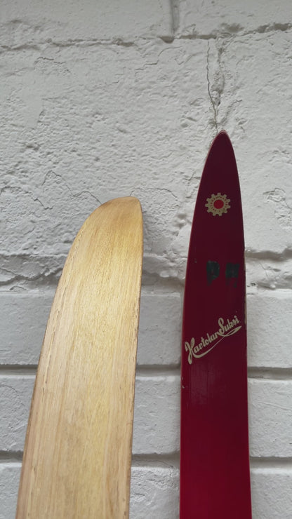 210cm Peltonen "Erikoiskilpa" Wood Cross-Country Racing Skis - Race Markings from the Olden Days!!!