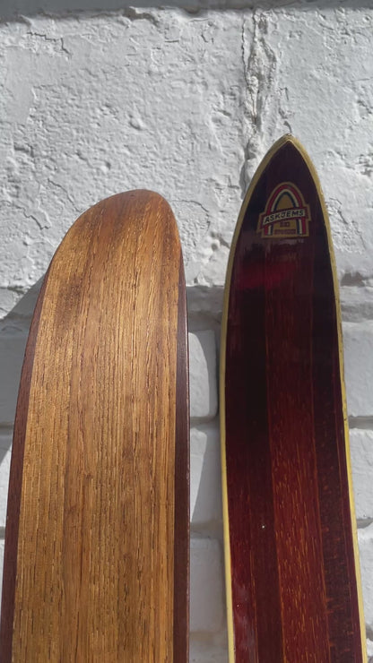 210cm Askjem "Elite" Fjellski Wood Cross-Country Mountain Skis - 1960s