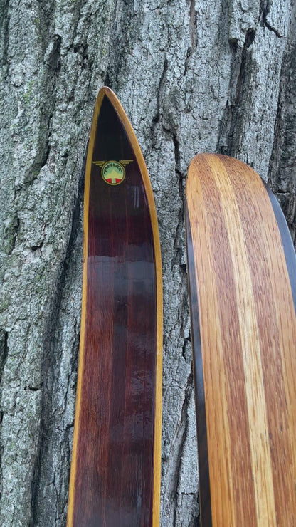 205cm "Populær" Tur-Langrenn Wood Cross-Country Skis - 1960s - BEAUTIFUL!!!