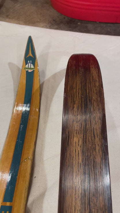 200cm Blå Skia Wood Nordic Racing Skis - Hickory Base - Completely Restored - Originally Sold by Eldar Hagen Oslo