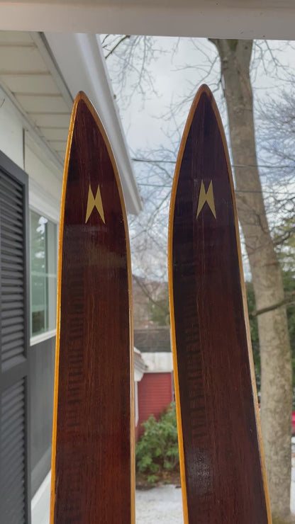 195cm Madshus Cross-Country Touring Skis - 1960s - Beautiful Condition - Humble Graphics