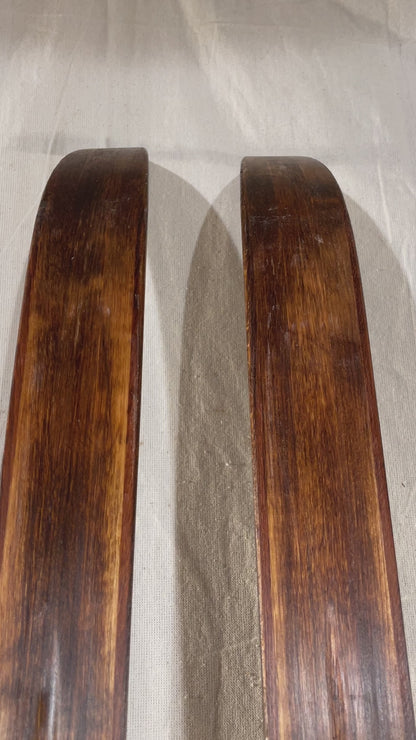 220cm Karhu "Kilpa" Wood Cross-Country Racing Skis - BEAUTIFUL RESTORATION - Rare Length!!!