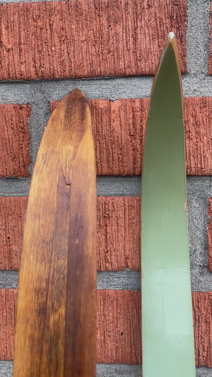 200cm Tallinn (Estonia) "Dünamo" 1980s Wood Cross-Country Skis - with Matching Vintage Ski Clamps!!!