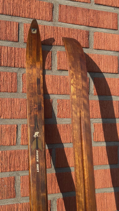 205cm Karhu "Lumi" Wood Cross Country Skis - Jofa Cable Bindings - Beautiful!!!