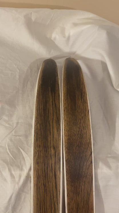 215cm Esko Järvinen Wood Cross-Country Racing Skis - Early 70s - Hickory Base/"Plastik" Edge!!!