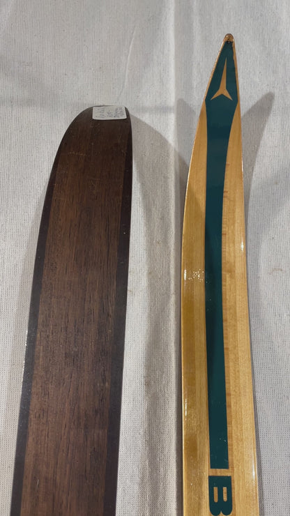 210cm Blå-Skia Wood Nordic Racing Skis - Early 70s - COMPLETELY UNUSED!!!