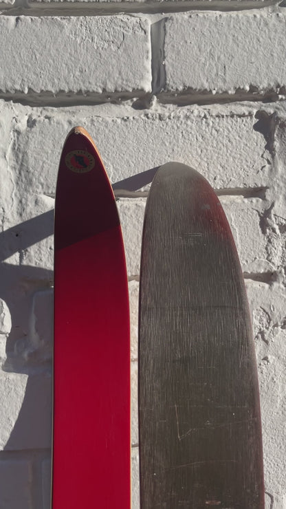 180cm Esko Järvinen Wood Cross-Country Skis - "Phenowood" Low-Maintenance Base - UNUSED - 1970s