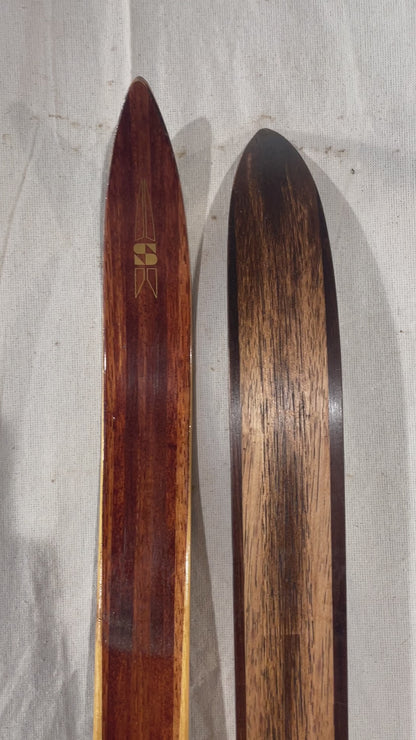 195cm Splitkein Early 1970s "Spesial" Wood Cross-Country Skis - Beautiful!  The Smell of Fresh PINE TAR!!!