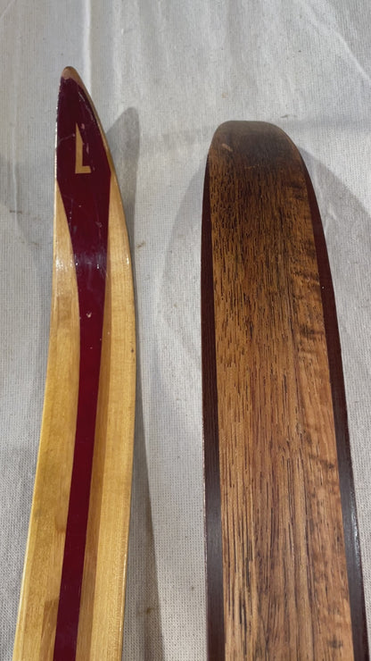 205cm Landsem 1970s Wood Cross-Country Skis - Great Shape - Bases Refinished!