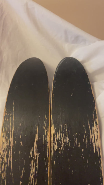 200cm Gravdal Norwegian Wood Jumping Skis from 1960s - FAR OUT COLOUR!!!